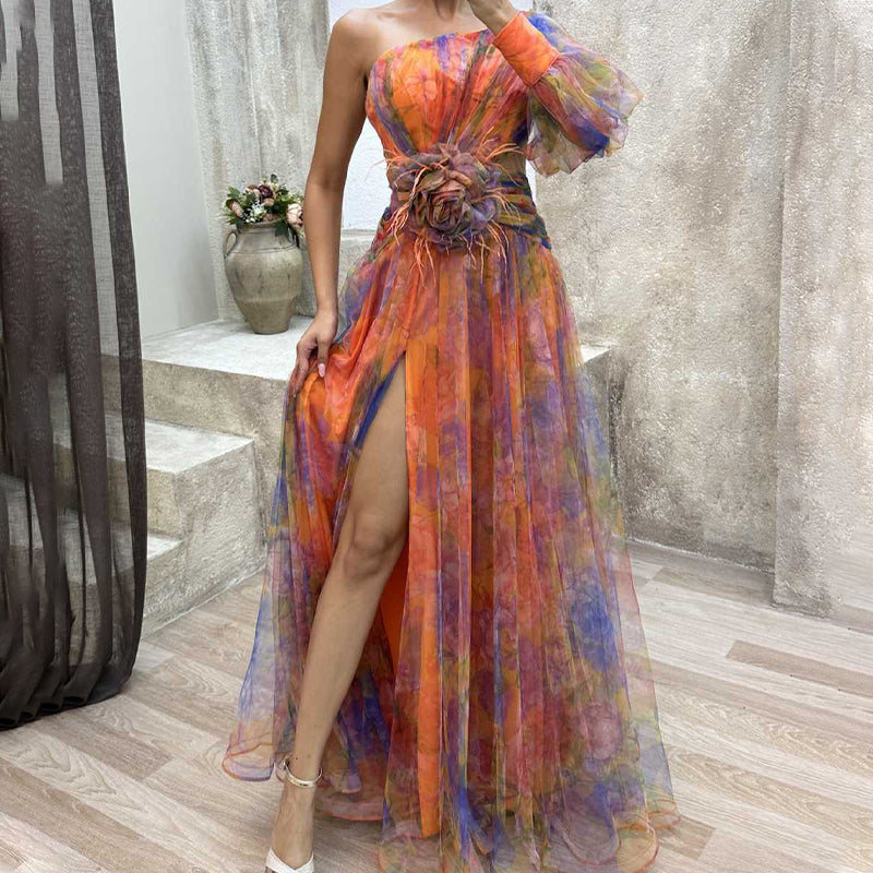 Vestidos de tul irregulares para mujeres