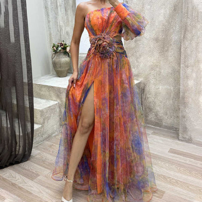 Vestidos de tul irregulares para mujeres