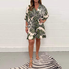 ⏳25-Stunden-Lieferung💥Lässiger, kurzer Jumpsuit mit Pflanzenprint für Damen
