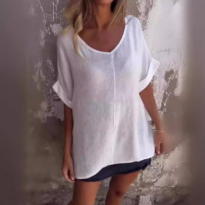 💫49% de descuento👚 Camiseta de cuello en V extragrande para mujer 📦Dos piezas envío gratis
