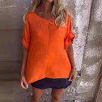 💫49% Rabatt👚 Übergroßes T-Shirt mit V-Ausschnitt für Frauen 📦Zwei Stück kostenloser Versand