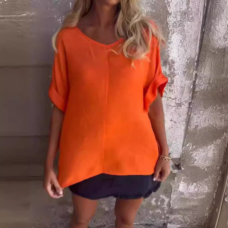 💫49% de descuento👚 Camiseta de cuello en V extragrande para mujer 📦Dos piezas envío gratis
