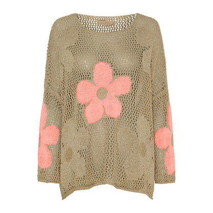 🌼49% Rabatt👚 Damen Sommerpullover mit Hohlsaum