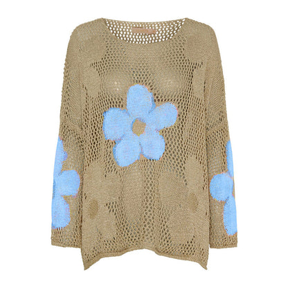 🌼49% Rabatt👚 Damen Sommerpullover mit Hohlsaum