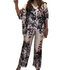 💥50% Rabatt für begrenzte Zeit💃Lässiges 2-teiliges Set mit botanischem Print für Damen