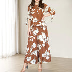 50%Rabatte💥Florales Krawatten-Top mit weiten Hosenbeinen 2-teiliges Set