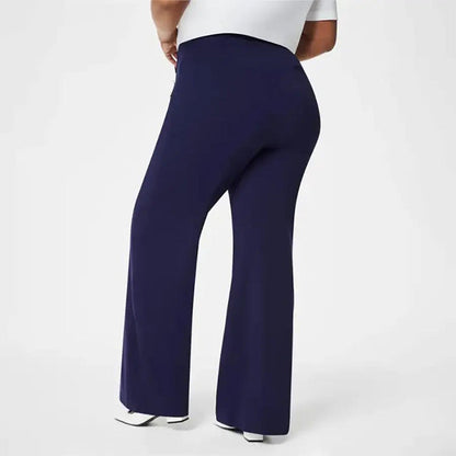 💥50 % Rabatt💖 Damen-Plus-Size-Hochdehnbare Hochtaillen-Hosen mit weitem Bein