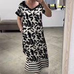 💥😍 49% RABATT🌹👗Off-Shoulder V-Ausschnitt Modisches Atmungsaktives Kleid 🎁