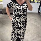 💥😍 49% RABATT🌹👗Off-Shoulder V-Ausschnitt Modisches Atmungsaktives Kleid 🎁