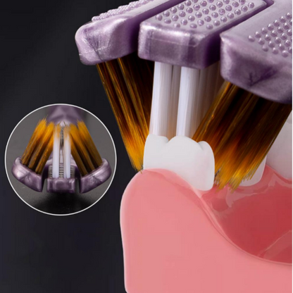 🦷 50% RABATT! ✨ Drei-Kopf-Zahnbürste für eine Gründliche Rundumreinigung – Erreicht Alle Stellen, Zahnfleischschonend & Ergonomischer Griff 🏆