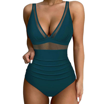 ⏳Descuento del 50% por tiempo limitado💥👙Traje de baño de malla con control de abdomen🏝️