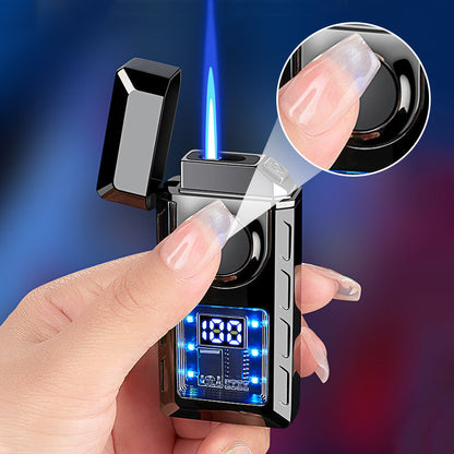 🔥2025 Neue Produktauflistung - Multifunktionales Doppelflammen-Feuerzeug mit farbigen Lichtern