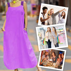 Maxikleid mit breiten Trägern und Taschen