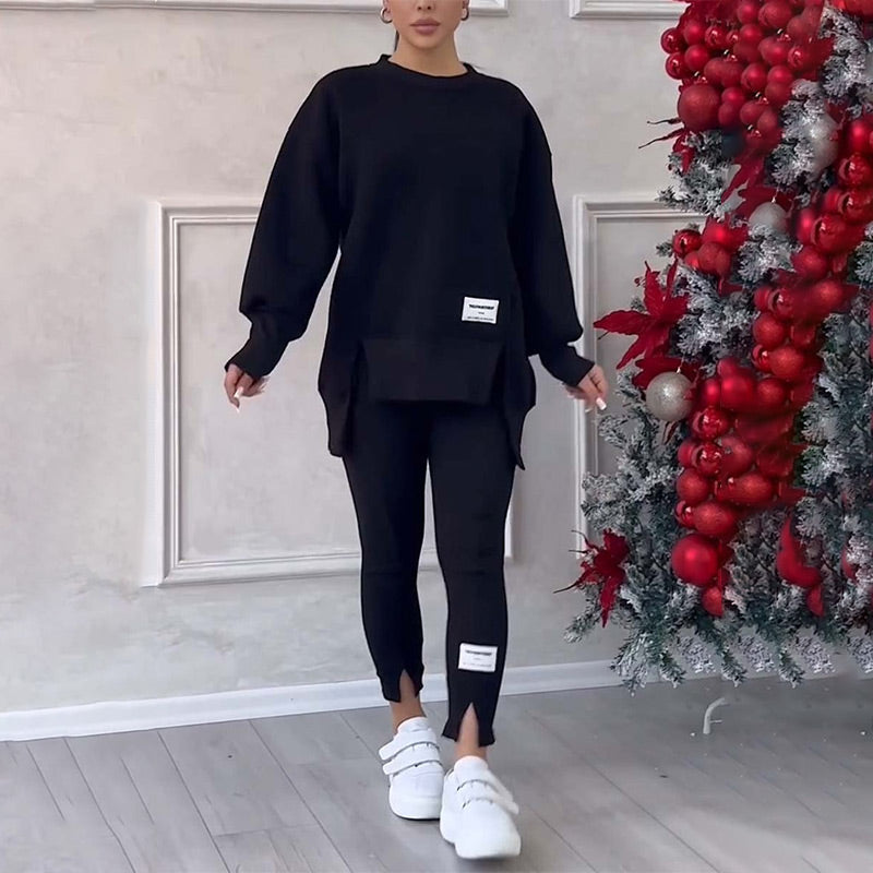 💜 LETZTER TAG DER AKTION – 50 % RABATT 💜Lässiges Sweatshirt-Leggings-Set für Frauen