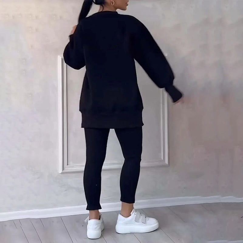 💜 LETZTER TAG DER AKTION – 50 % RABATT 💜Lässiges Sweatshirt-Leggings-Set für Frauen