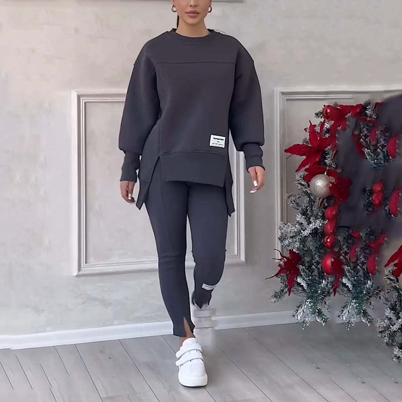 💜 LETZTER TAG DER AKTION – 50 % RABATT 💜Lässiges Sweatshirt-Leggings-Set für Frauen