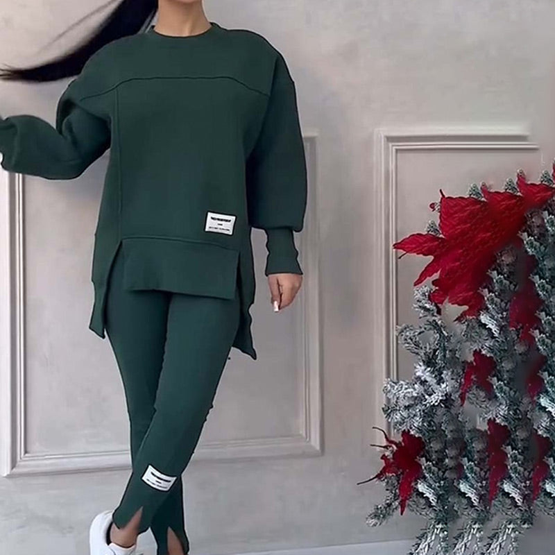 💜 LETZTER TAG DER AKTION – 50 % RABATT 💜Lässiges Sweatshirt-Leggings-Set für Frauen