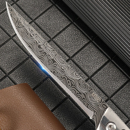 ✨Navaja plegable con mango de madera para trabajo, senderismo y acampada.⛺
