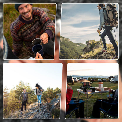 ✨Navaja plegable con mango de madera para trabajo, senderismo y acampada.⛺