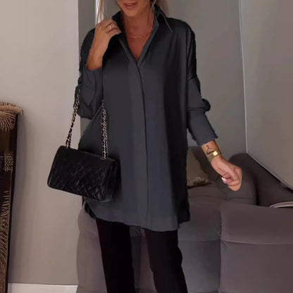 ✨¿Qué me pongo mañana?👚Camisa casual de mujer con abertura lateral