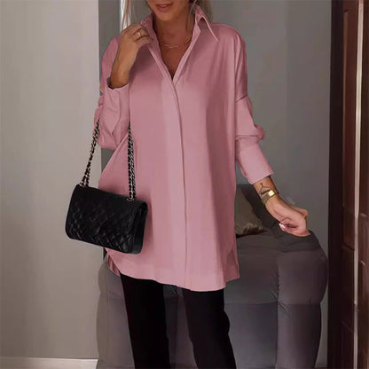 ✨¿Qué me pongo mañana?👚Camisa casual de mujer con abertura lateral