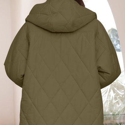 Trendy leichte Steppjacke mit Kapuze für den Winter für Damen