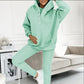 2024 Sportliches Damen Sweatshirt mit Kapuze + Slim Fit Weste + Hose 3er Set
