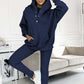 2024 Sportliches Damen Sweatshirt mit Kapuze + Slim Fit Weste + Hose 3er Set