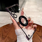 Ultradünne transparente Handyhülle mit magnetischem Ring für Samsung