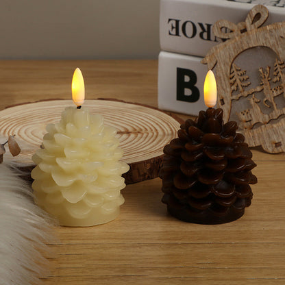 🎉 Flammenlose LED-Tannenzapfenkerzen für stimmungsvolle Deko das ganze Jahr über! 🌲💡