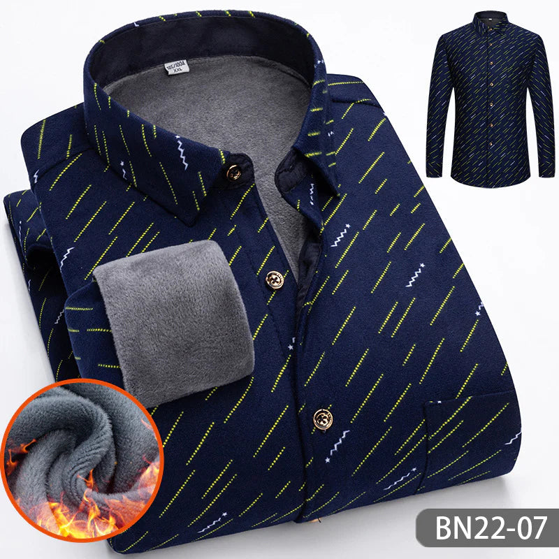👔🧥Lässiges, dickes, warmes Herren-Hemd aus Fleece für Herbst und Winter【