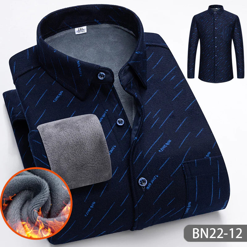 👔🧥Lässiges, dickes, warmes Herren-Hemd aus Fleece für Herbst und Winter【