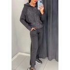 ⏰halber Preis für die neue Saison⏰omen's Hooded Sweatshirt and Cuffed Joggers 2-Piece Set