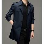 🎁2025 neue britische Stil Herren Zweireiher Trenchcoat Jacke💖