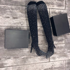 🌟50% RABATT✨Glitzernde Faux-Diamanten-Kniestiefel für Frauen✨