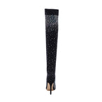 🌟50% RABATT✨Glitzernde Faux-Diamanten-Kniestiefel für Frauen✨