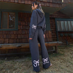 🎅Weihnachtsangebote 50% Rabatt🎀Damen-Kapuzenpulli mit Schleifenmuster