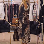 🎁Zeitlich begrenztes Sonderangebot🐯Übergroßes Hemdkleid mit Leopardenmuster