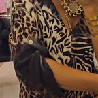 🎁Zeitlich begrenztes Sonderangebot🐯Übergroßes Hemdkleid mit Leopardenmuster