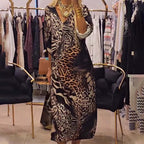 🎁Zeitlich begrenztes Sonderangebot🐯Übergroßes Hemdkleid mit Leopardenmuster