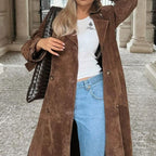 ✈️Kostenloser Versand: Warmer und bequemer langer Mantel mit Taillenbindung für Damen