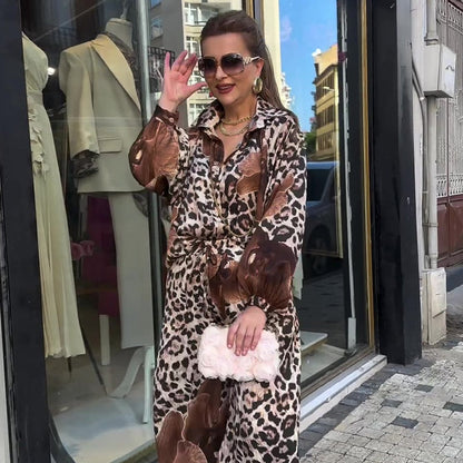 🔥Especiales otoño/invierno🔥Top estampado y pantalón ancho de mujer