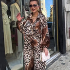 🔥Especiales otoño/invierno🔥Top estampado y pantalón ancho de mujer