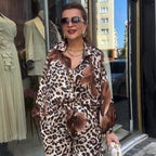 🔥Especiales otoño/invierno🔥Top estampado y pantalón ancho de mujer