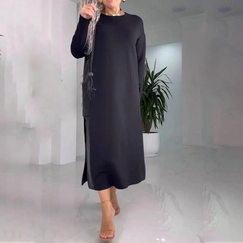 Lässiges Damen Leder Patchwork Kleid mit Taschen❤️Räumungsverkauf❤️