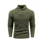 💜 LETZTER TAG DER AKTION – 50 % RABATT 💜Herren Pullover mit strukturiertem Stehkragen
