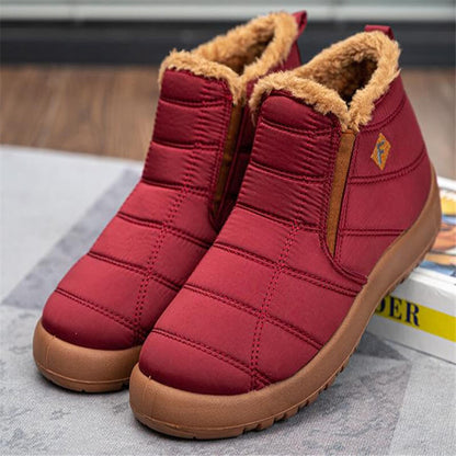 Warme dicke Winterstiefel für Damen mit Kunstfellfutter