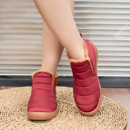 Warme dicke Winterstiefel für Damen mit Kunstfellfutter