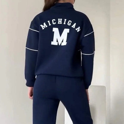 ❤️Räumungsverkauf❤️Lässiges Sweatshirt 2-teiliges Set mit Linie
