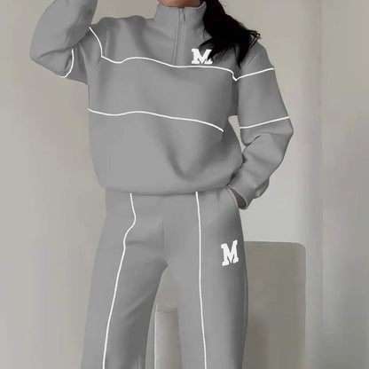 ❤️Räumungsverkauf❤️Lässiges Sweatshirt 2-teiliges Set mit Linie